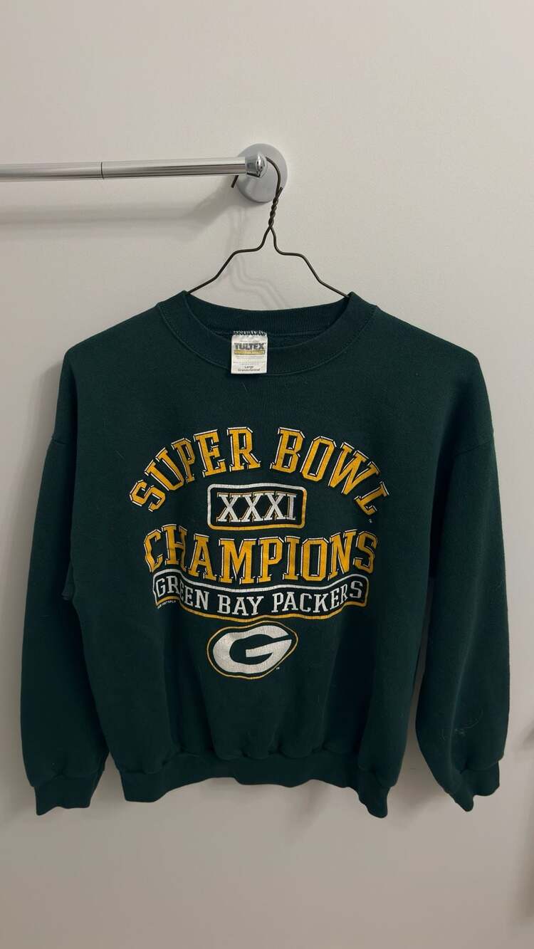 Tultex Green Bay Packers Super Bowl XXXI Sweatshirt Size Large